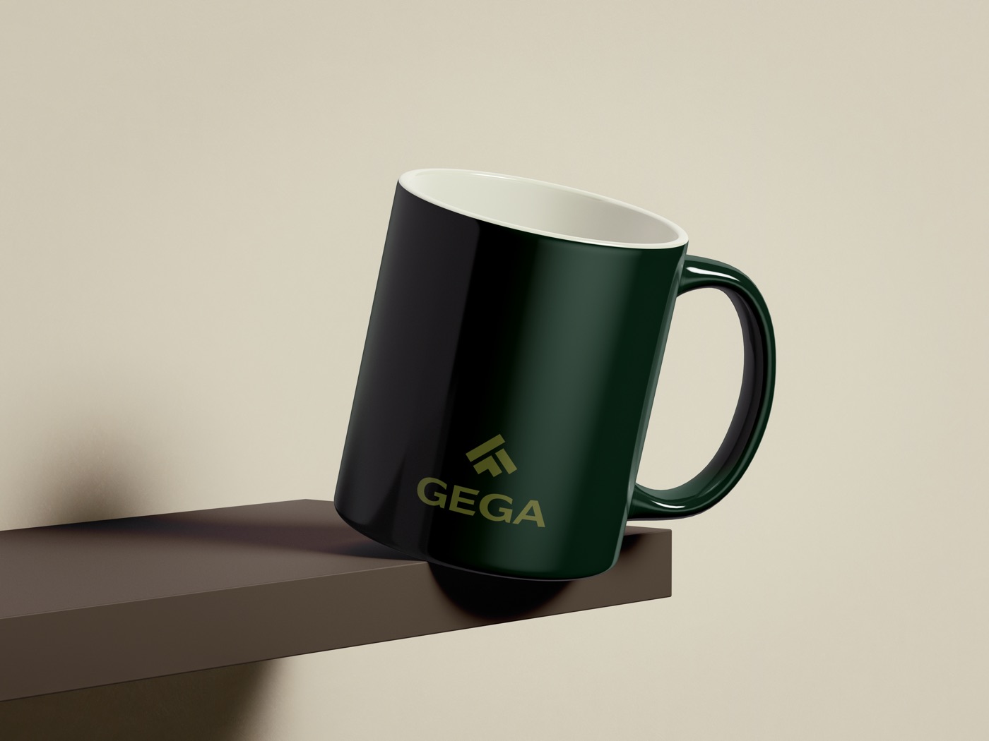 Mockup de marca GEGA diseñado por Brisa Design Studio